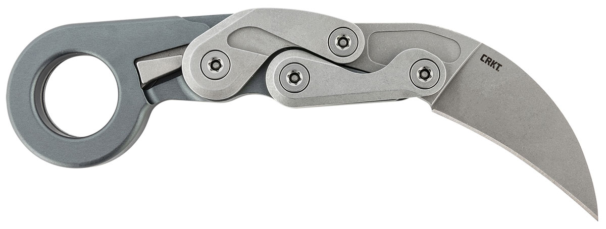 CRKT 4045 Provoke Hawkbill Folding Karambit - Stonewashed Aluminum CRKT 4045 Provoke Hawkbill Folding Karambit - Stonewashed Aluminum