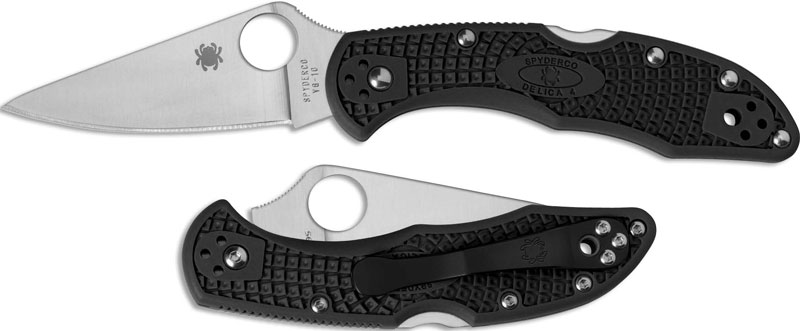 Spyderco C11FPBK Delica 4 Plain Edge Folding Knife