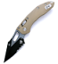 Microtech Stitch S/E RAM-LOK Partially Serrated Manual Folder Knife Tan G-10