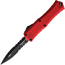 Microtech Hera II Mini D/E Serrate OTF Knife - Red