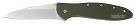 Kershaw 1660OL Olive Drab Leek Assisted Flipper Folding Knife Kershaw 1660OL Olive Drab Leek Assisted Flipper Folding Knife