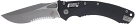 Microtech Amphibian Ram Lok Fluted 3.9" Partially Serrated Clip Point Folder Knife