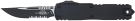 Microtech UTX-85 GEN IV S/E Tactical  Partially Serrated OTF Knife Stonewash - Black  