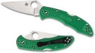 Spyderco Delica 4 Green Plain Blade Folding Knife Spyderco Delica 4 Green Plain Blade Folding Knife