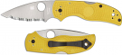 Spyderco C41SYL5 Native Salt Serrated Folding Knife Yellow FRN