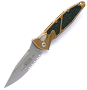 Microtech SOCOM Elite S/E Auto Apocalyptic Partially Serrated Tan Auto Folder Knife Microtech SOCOM Elite S/E Auto Apocalyptic Partially Serrated Tan Auto Folder Knife