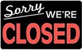 Sorry, we're closed Sorry, we're closed