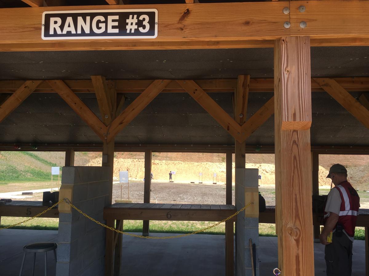 One of five gun ranges on site